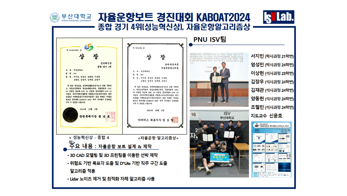 자율운항보트 경진대회 KABOAT2024 종합 경기 4위(성능혁신상), 자율운항알고리즘상 자율운항보트 경진대회.png